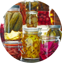 Pickled vegetables and fruits