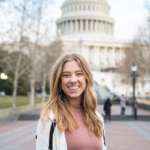 A Portrait of a Young Woman near the United States Capitol